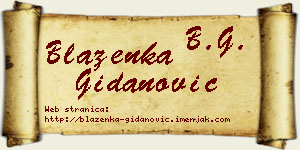 Blaženka Gidanović vizit kartica